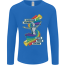 LGBT Surround Yourself Gay Pride Colours Mens Long Sleeve T-Shirt Royal Blue