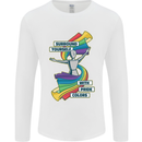 LGBT Surround Yourself Gay Pride Colours Mens Long Sleeve T-Shirt White