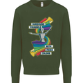 LGBT Surround Yourself Gay Pride Colours Mens Sweatshirt Jumper Forest Green