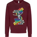 LGBT Surround Yourself Gay Pride Colours Mens Sweatshirt Jumper Maroon
