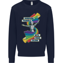 LGBT Surround Yourself Gay Pride Colours Mens Sweatshirt Jumper Navy Blue