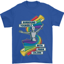 LGBT Surround Yourself Gay Pride Colours Mens T-Shirt Cotton Gildan Royal Blue