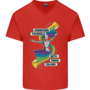 LGBT Surround Yourself Gay Pride Colours Mens V-Neck Cotton T-Shirt Red