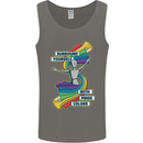 LGBT Surround Yourself Gay Pride Colours Mens Vest Tank Top Charcoal