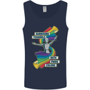 LGBT Surround Yourself Gay Pride Colours Mens Vest Tank Top Navy Blue