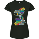 LGBT Surround Yourself Gay Pride Colours Womens Petite Cut T-Shirt Black