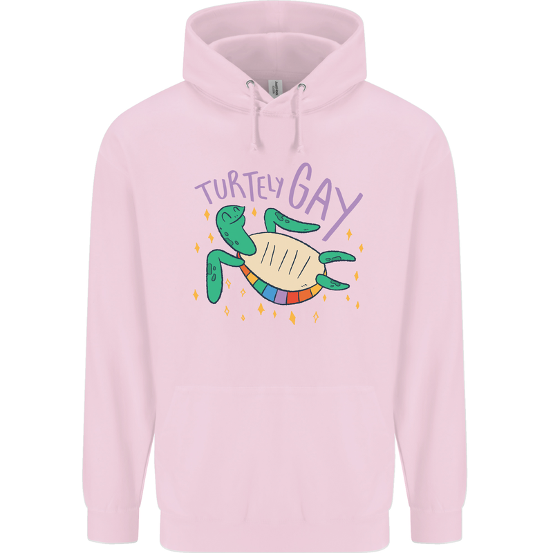LGBT Turtle Gay Pride Day Awareness Childrens Kids Hoodie Light Pink