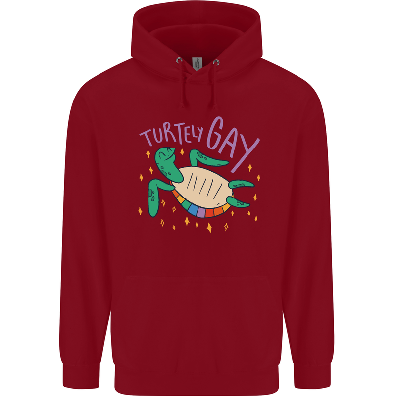 LGBT Turtle Gay Pride Day Awareness Childrens Kids Hoodie Red
