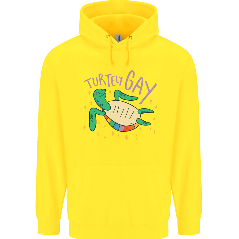 LGBT Turtle Gay Pride Day Awareness Childrens Kids Hoodie Yellow
