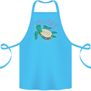 LGBT Turtle Gay Pride Day Awareness Cotton Apron 100% Organic Turquoise