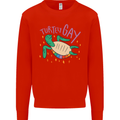 LGBT Turtle Gay Pride Day Awareness Kids Sweatshirt Jumper Bright Red
