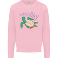 LGBT Turtle Gay Pride Day Awareness Kids Sweatshirt Jumper Light Pink
