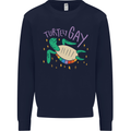 LGBT Turtle Gay Pride Day Awareness Kids Sweatshirt Jumper Navy Blue