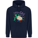 LGBT Turtle Gay Pride Day Awareness Mens 80% Cotton Hoodie Navy Blue