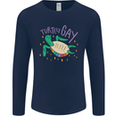 LGBT Turtle Gay Pride Day Awareness Mens Long Sleeve T-Shirt Navy Blue
