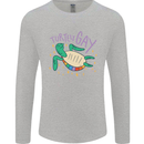 LGBT Turtle Gay Pride Day Awareness Mens Long Sleeve T-Shirt Sports Grey