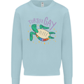 LGBT Turtle Gay Pride Day Awareness Mens Sweatshirt Jumper Light Blue