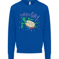 LGBT Turtle Gay Pride Day Awareness Mens Sweatshirt Jumper Royal Blue