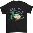 LGBT Turtle Gay Pride Day Awareness Mens T-Shirt Cotton Gildan Black