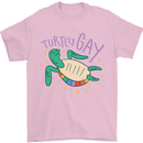 LGBT Turtle Gay Pride Day Awareness Mens T-Shirt Cotton Gildan Light Pink