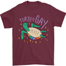 LGBT Turtle Gay Pride Day Awareness Mens T-Shirt Cotton Gildan Maroon