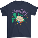 LGBT Turtle Gay Pride Day Awareness Mens T-Shirt Cotton Gildan Navy Blue
