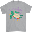 LGBT Turtle Gay Pride Day Awareness Mens T-Shirt Cotton Gildan Sports Grey