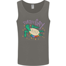 LGBT Turtle Gay Pride Day Awareness Mens Vest Tank Top Charcoal