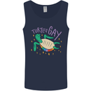 LGBT Turtle Gay Pride Day Awareness Mens Vest Tank Top Navy Blue