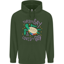 LGBT Turtle Loved By God Gay Pride Childrens Kids Hoodie Forest Green