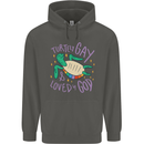 LGBT Turtle Loved By God Gay Pride Childrens Kids Hoodie Storm Grey