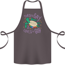 LGBT Turtle Loved By God Gay Pride Cotton Apron 100% Organic Dark Grey