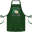 LGBT Turtle Loved By God Gay Pride Cotton Apron 100% Organic Forest Green