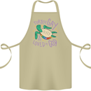 LGBT Turtle Loved By God Gay Pride Cotton Apron 100% Organic Khaki