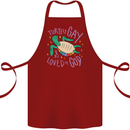 LGBT Turtle Loved By God Gay Pride Cotton Apron 100% Organic Maroon
