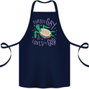 LGBT Turtle Loved By God Gay Pride Cotton Apron 100% Organic Navy Blue