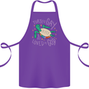 LGBT Turtle Loved By God Gay Pride Cotton Apron 100% Organic Purple