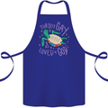 LGBT Turtle Loved By God Gay Pride Cotton Apron 100% Organic Royal Blue