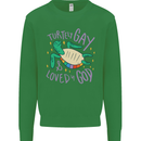 LGBT Turtle Loved By God Gay Pride Kids Sweatshirt Jumper Irish Green
