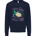 LGBT Turtle Loved By God Gay Pride Kids Sweatshirt Jumper Navy Blue