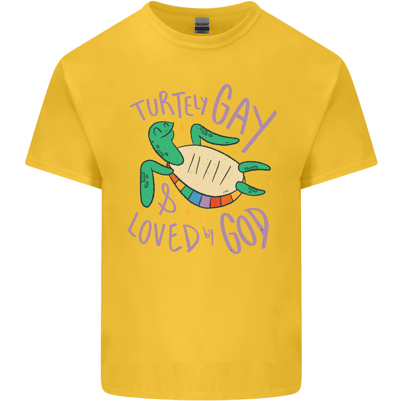 LGBT Turtle Loved By God Gay Pride Kids T-Shirt Childrens Yellow