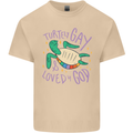 LGBT Turtle Loved By God Gay Pride Mens Cotton T-Shirt Tee Top Sand