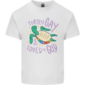 LGBT Turtle Loved By God Gay Pride Mens Cotton T-Shirt Tee Top White