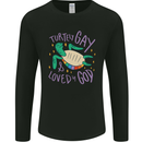 LGBT Turtle Loved By God Gay Pride Mens Long Sleeve T-Shirt Black