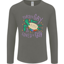 LGBT Turtle Loved By God Gay Pride Mens Long Sleeve T-Shirt Charcoal