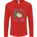 LGBT Turtle Loved By God Gay Pride Mens Long Sleeve T-Shirt Red