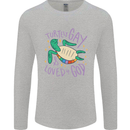 LGBT Turtle Loved By God Gay Pride Mens Long Sleeve T-Shirt Sports Grey