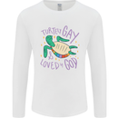 LGBT Turtle Loved By God Gay Pride Mens Long Sleeve T-Shirt White