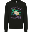 LGBT Turtle Loved By God Gay Pride Mens Sweatshirt Jumper Black