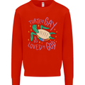 LGBT Turtle Loved By God Gay Pride Mens Sweatshirt Jumper Bright Red
